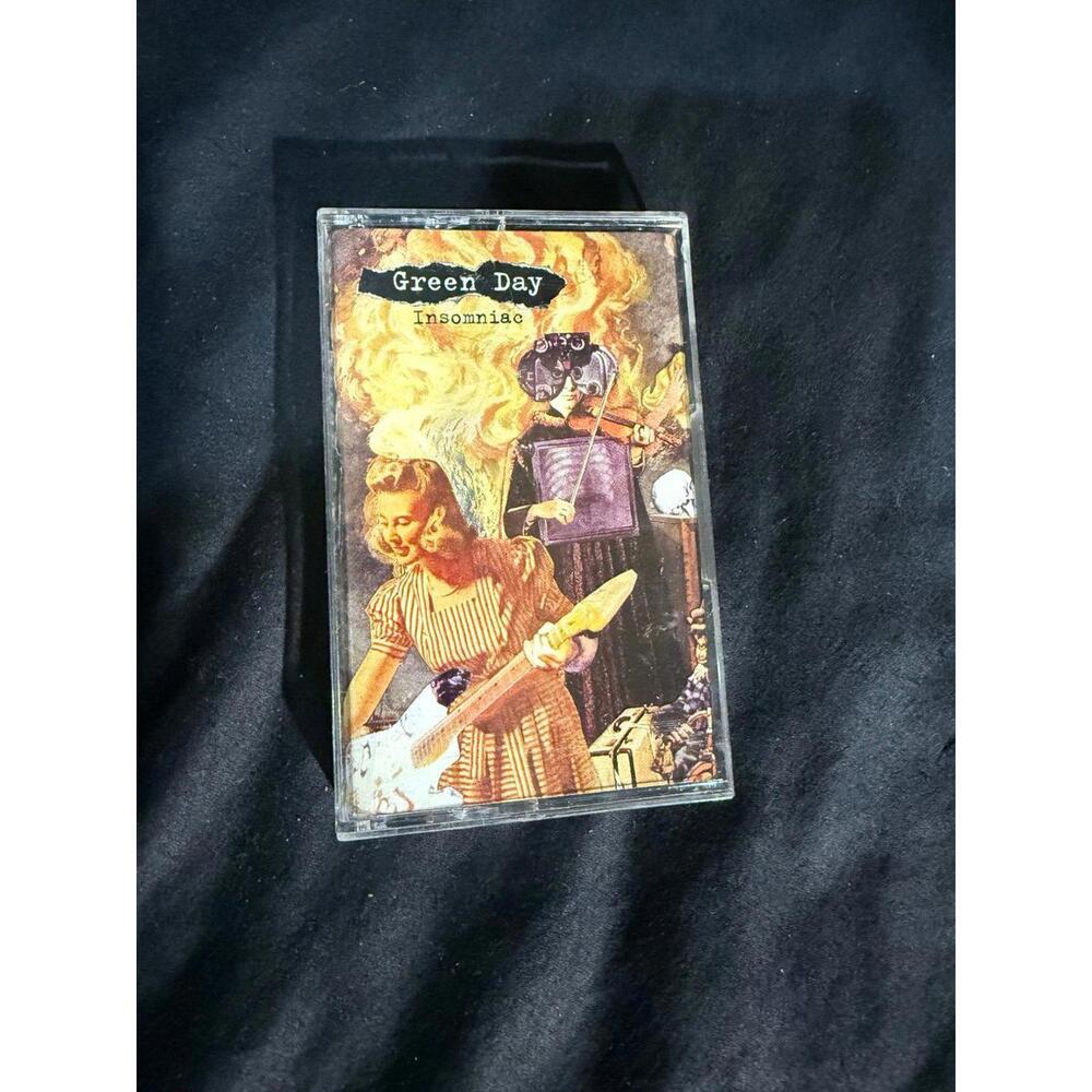 Green Day Insomniac - Blue Cassette Tape Vintage 1995 Reprise Records Punk Rock